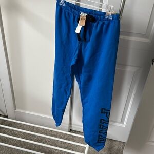 Pink blue sweatpants